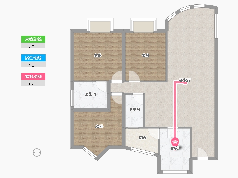 广东省-深圳市-东海花园(二期)-96.25-户型库-动静线