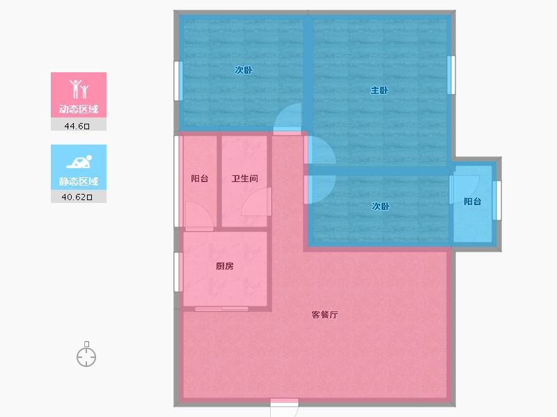 广东省-深圳市-天健阳光华苑-75.89-户型库-动静分区