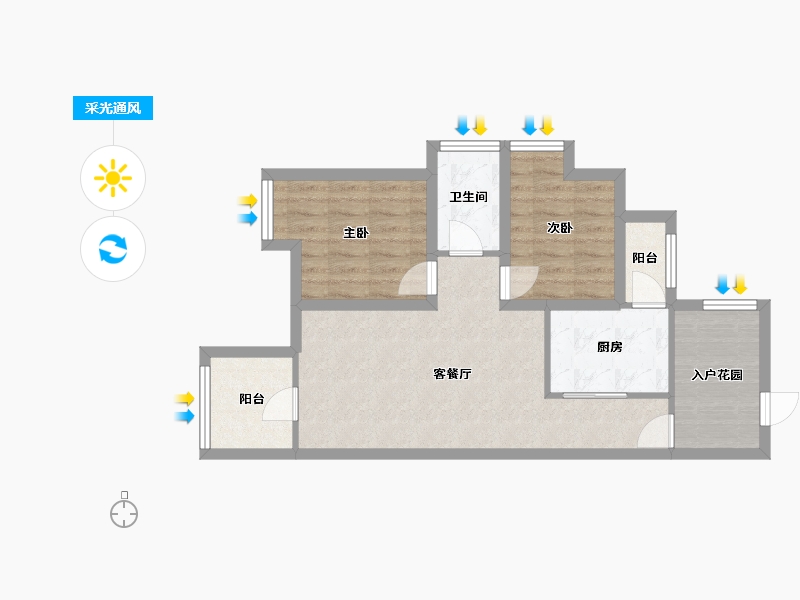 广东省-深圳市-深房传麒山-63.44-户型库-采光通风