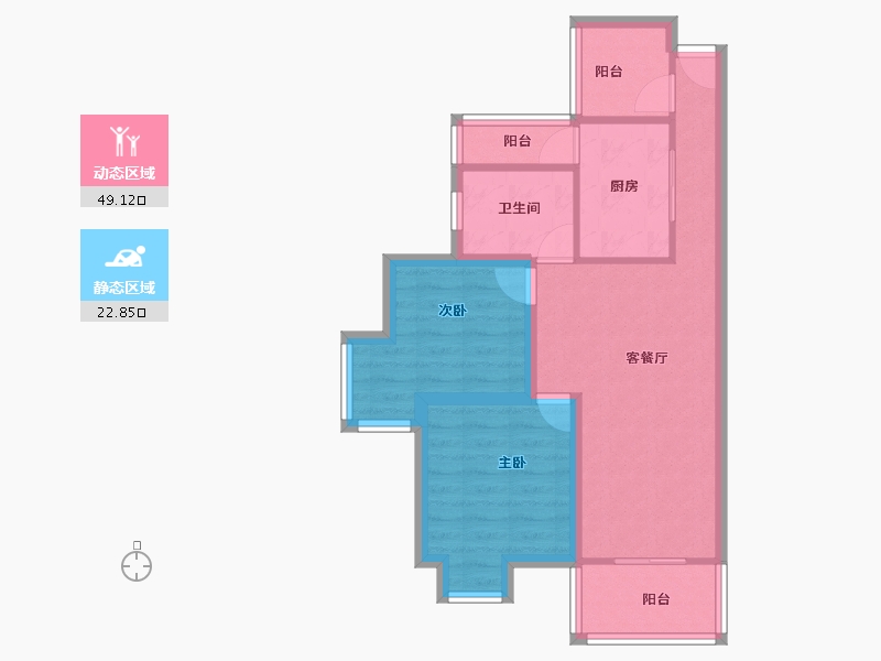 广东省-深圳市-深房传麒山-63.35-户型库-动静分区