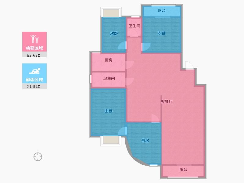 广东省-深圳市-碧荔花园-123.34-户型库-动静分区