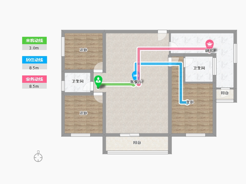 广东省-深圳市-宏汇阁-98.31-户型库-动静线