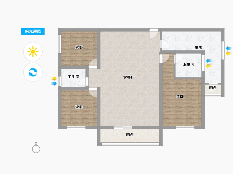 广东省-深圳市-宏汇阁-98.31-户型库-采光通风