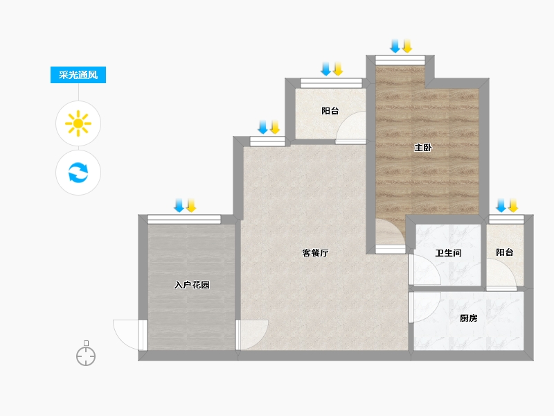 广东省-深圳市-深房传麒山-49.04-户型库-采光通风