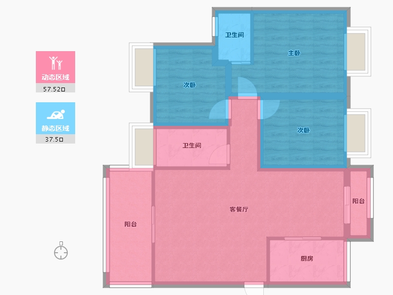 广东省-深圳市-融域名城-84.78-户型库-动静分区