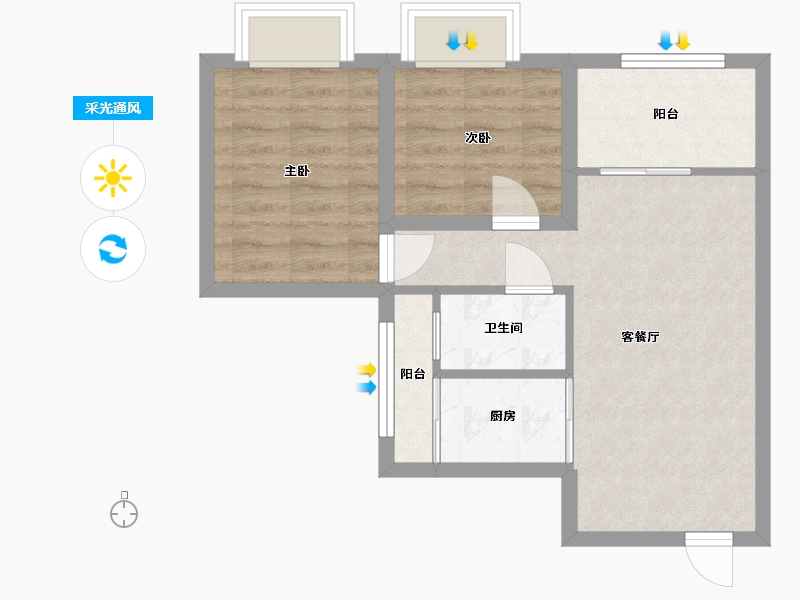 广东省-深圳市-阳光城市-50.51-户型库-采光通风