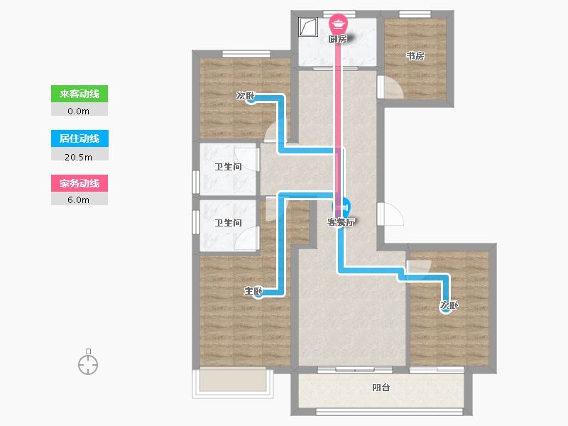 山西省-晋中市-通建融创城-104.80-户型库-动静线