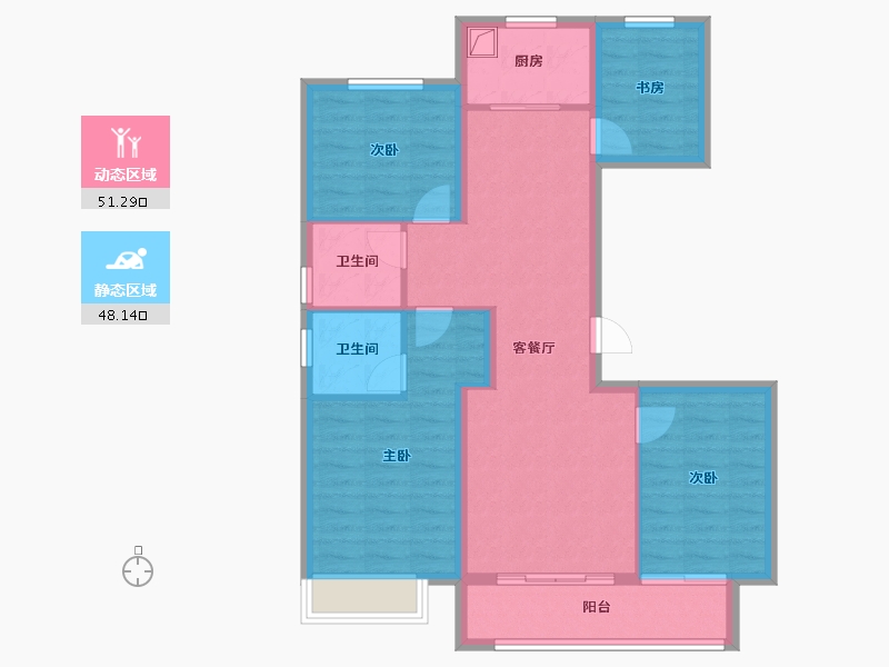 山西省-晋中市-通建融创城-104.80-户型库-动静分区