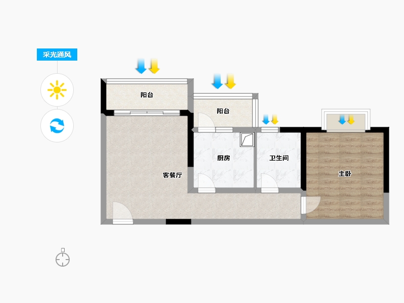 四川省-成都市-柳江新居-三期-60.00-户型库-采光通风