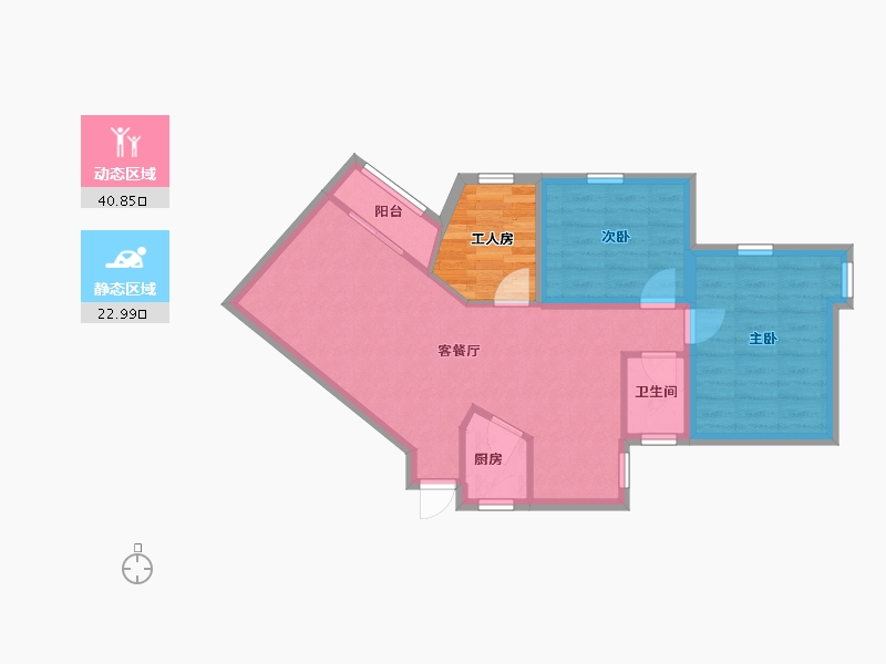 广东省-深圳市-星河雅居-62.15-户型库-动静分区