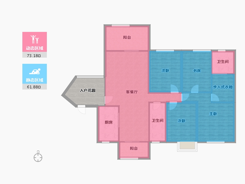 广东省-深圳市-深房传麒山-130.89-户型库-动静分区