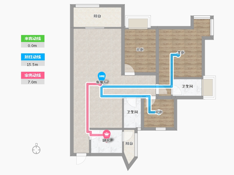 广东省-深圳市-天健阳光华苑-85.26-户型库-动静线