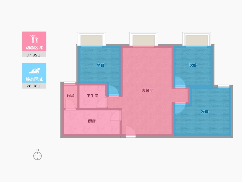 广东省-深圳市-美景花园-58.17-户型库-动静分区