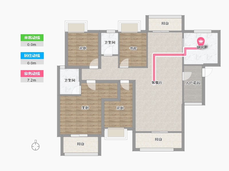 广东省-深圳市-正兆景嘉园-117.56-户型库-动静线