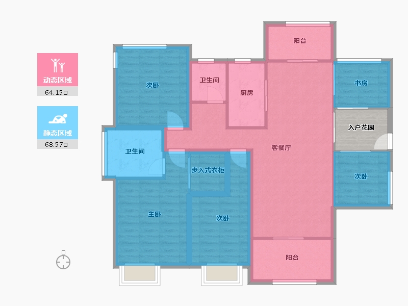 广东省-深圳市-光明大第-124.62-户型库-动静分区