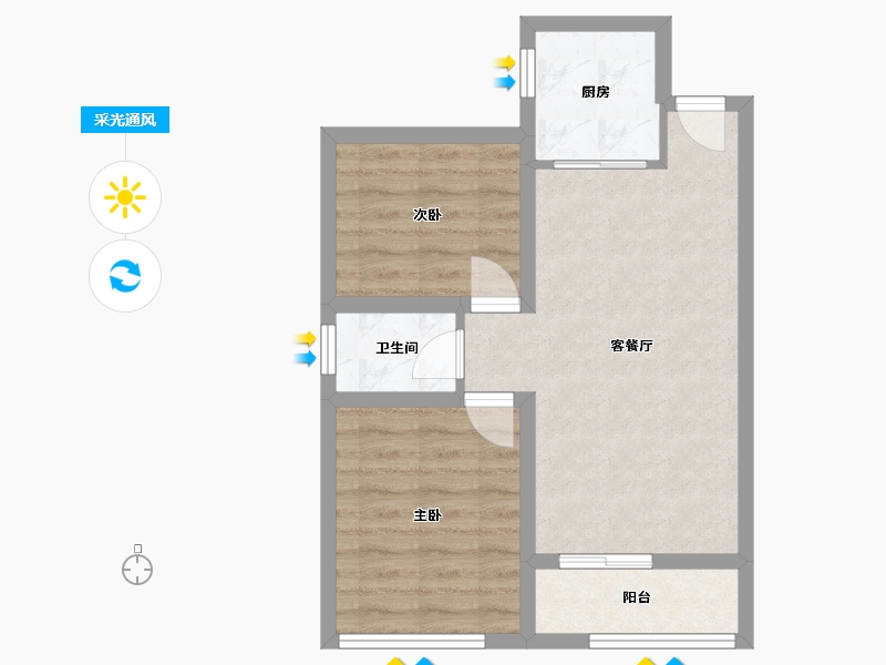 广东省-深圳市-光明大第-52.54-户型库-采光通风