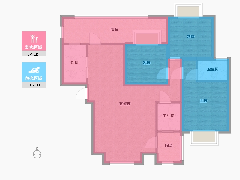 广东省-深圳市-翰岭院-82.91-户型库-动静分区