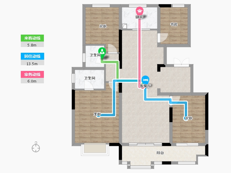 陕西省-咸阳市-林凯城-116.38-户型库-动静线