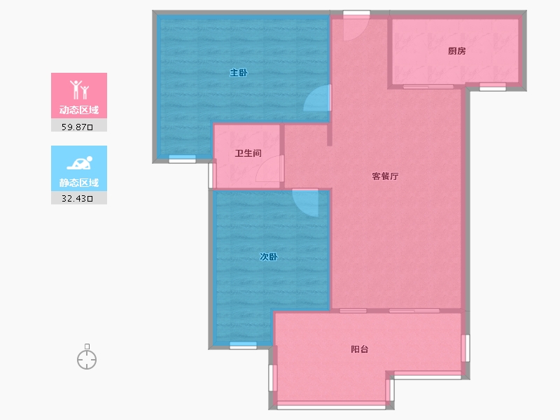 云南省-昆明市-云翥苑-68.00-户型库-动静分区