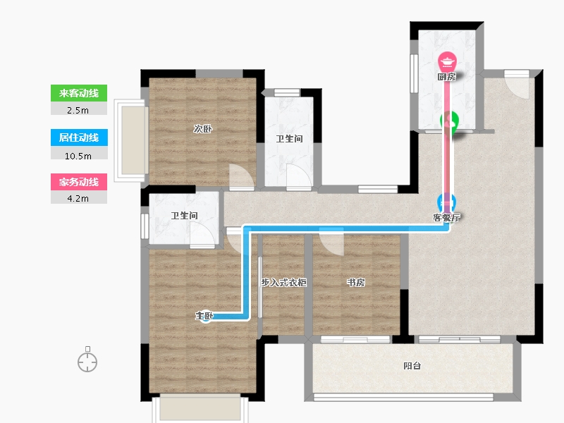 贵州省-黔东南苗族侗族自治州-中恒学府-128.00-户型库-动静线