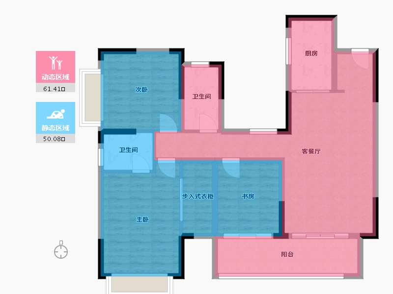 贵州省-黔东南苗族侗族自治州-中恒学府-128.00-户型库-动静分区