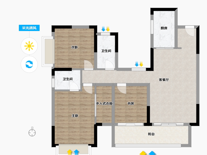 贵州省-黔东南苗族侗族自治州-中恒学府-128.00-户型库-采光通风