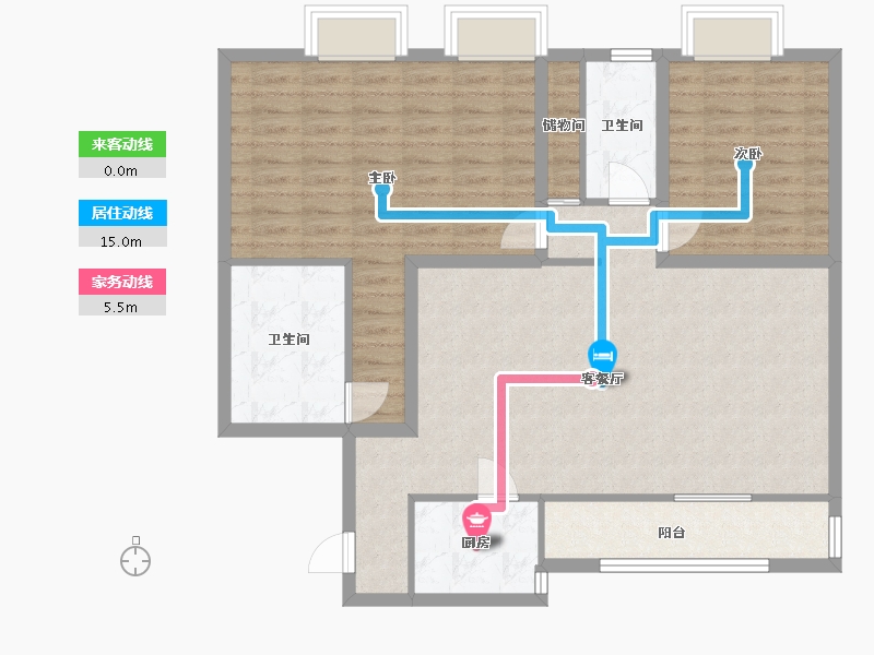 广东省-深圳市-好景豪园-101.54-户型库-动静线