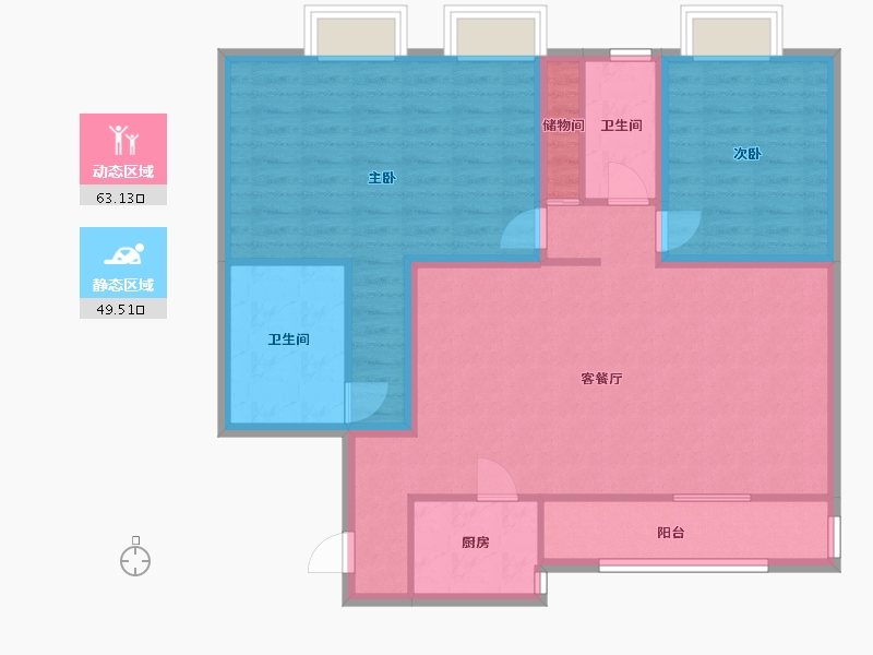 广东省-深圳市-好景豪园-101.54-户型库-动静分区