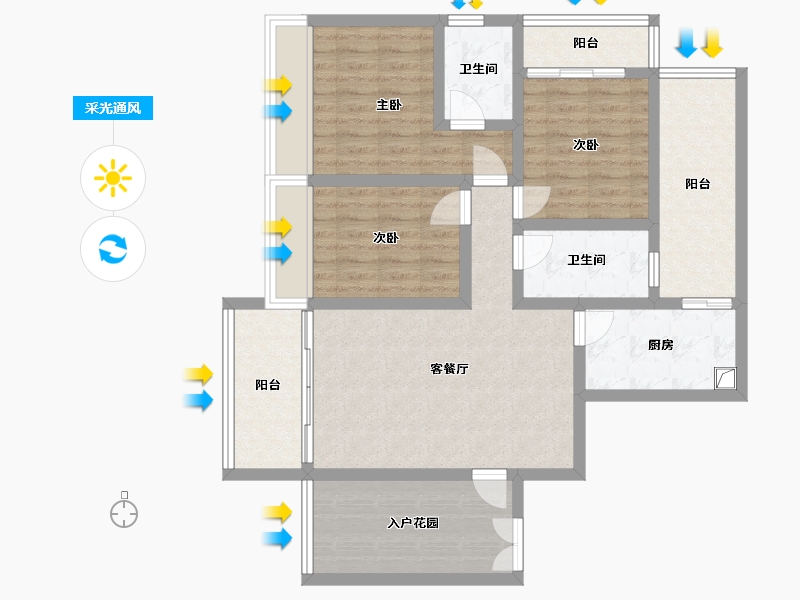 贵州省-六盘水市-桃源居-86.06-户型库-采光通风