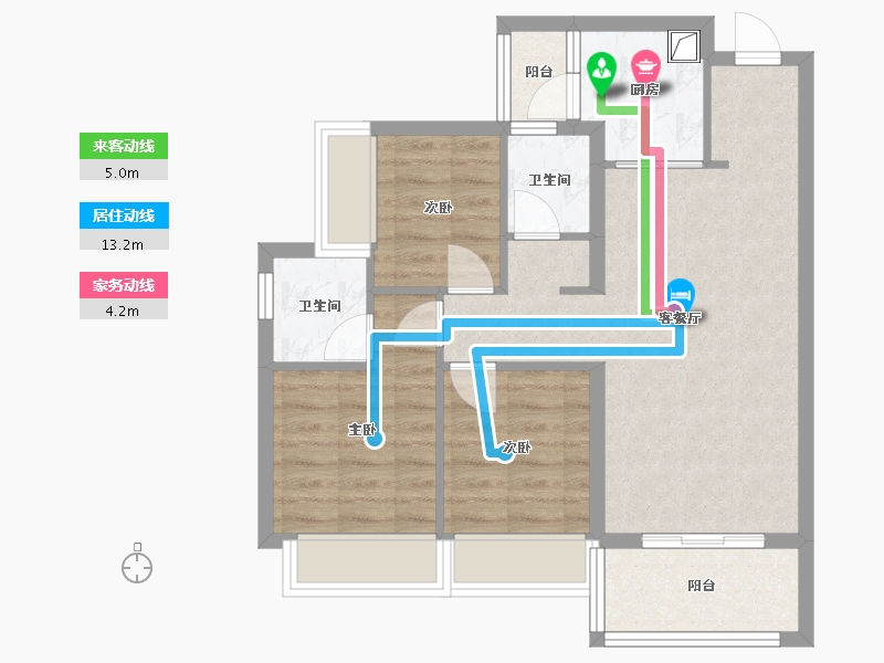 广东省-深圳市-华润华富村-72.32-户型库-动静线