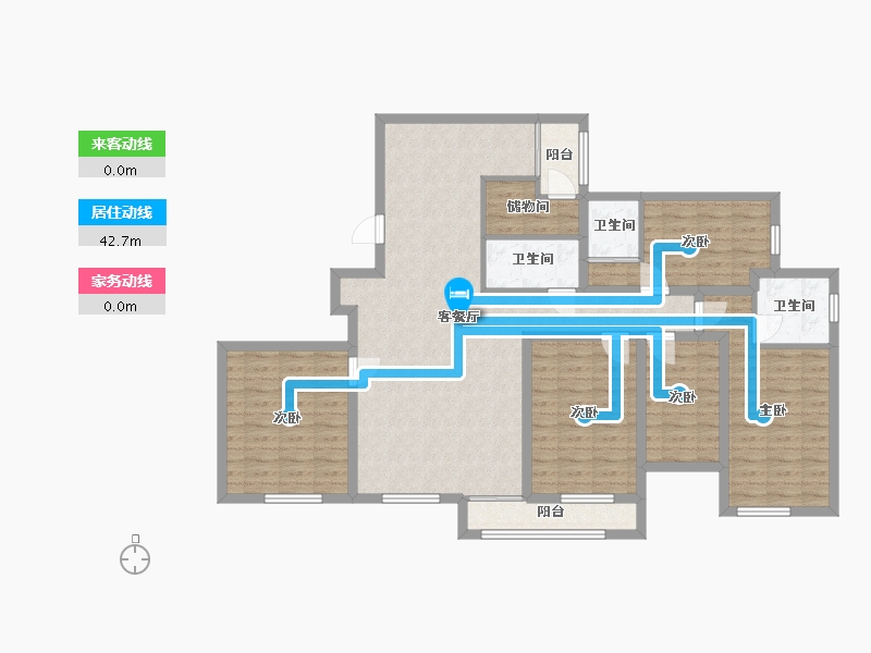 广东省-深圳市-侨香公馆-122.46-户型库-动静线