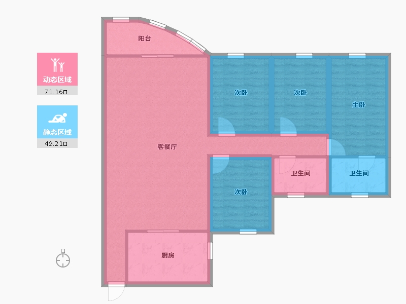 广东省-深圳市-天健阳光华苑-107.69-户型库-动静分区