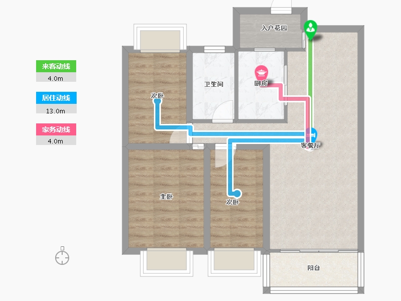 广东省-深圳市-正兆景嘉园-68.73-户型库-动静线