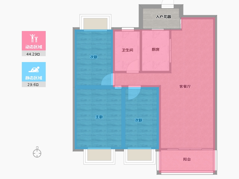 广东省-深圳市-正兆景嘉园-68.73-户型库-动静分区