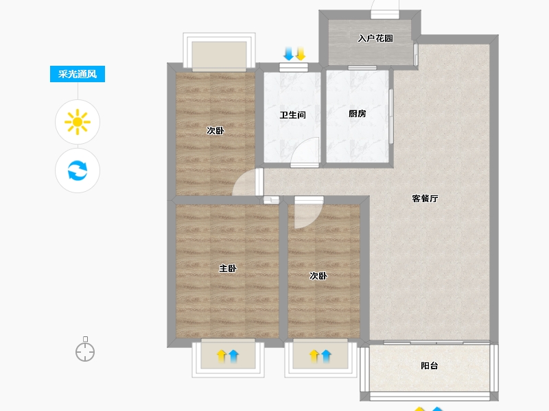 广东省-深圳市-正兆景嘉园-68.73-户型库-采光通风