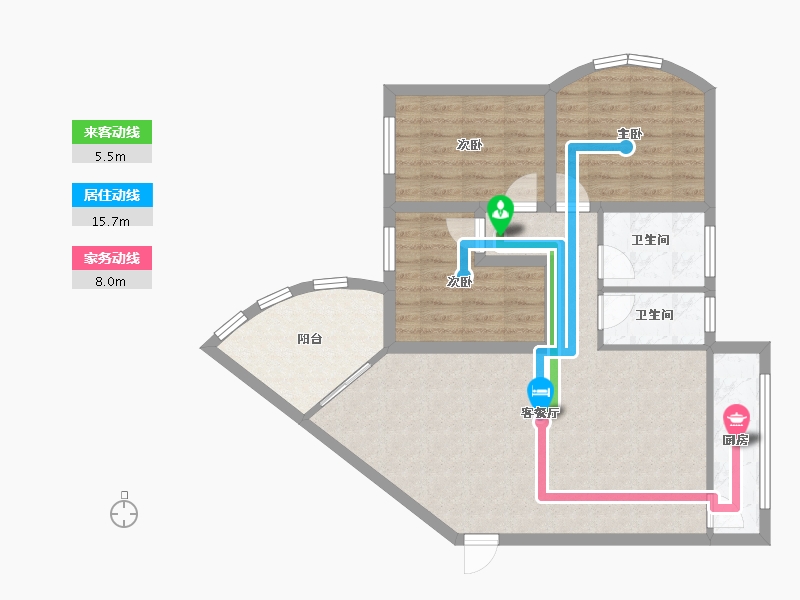 广东省-深圳市-高科利大厦-85.06-户型库-动静线