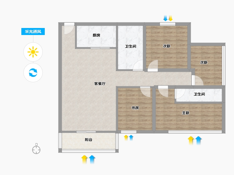 广东省-深圳市-正兆景嘉园-97.01-户型库-采光通风