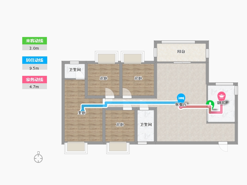 广东省-深圳市-君子广场（一冶广场）-95.44-户型库-动静线