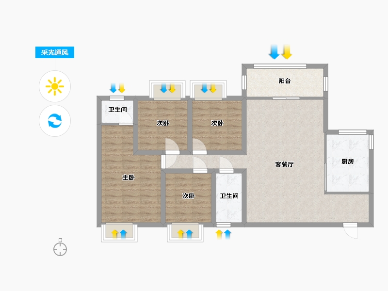 广东省-深圳市-君子广场（一冶广场）-95.44-户型库-采光通风