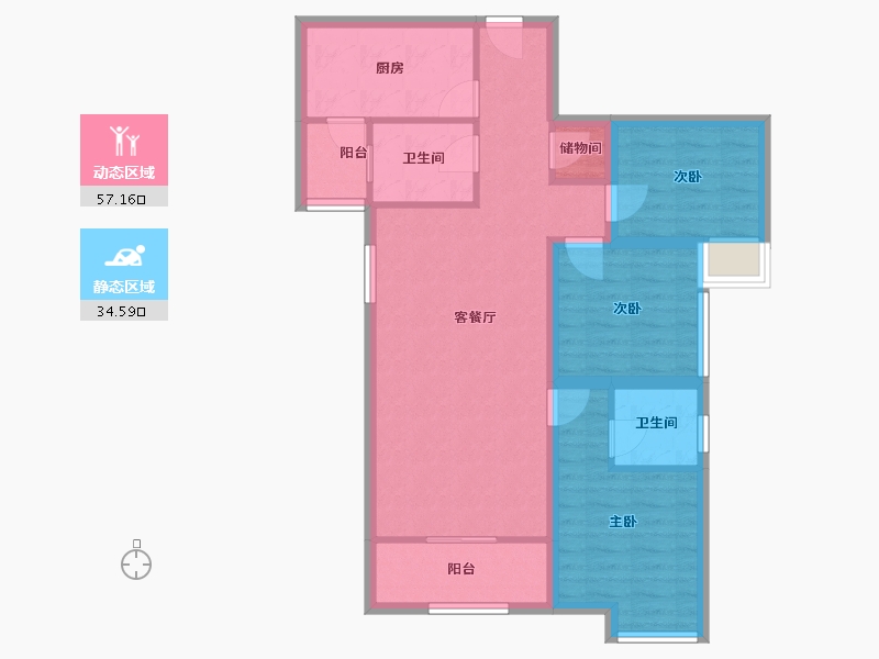 广东省-深圳市-深房传麒山-81.43-户型库-动静分区