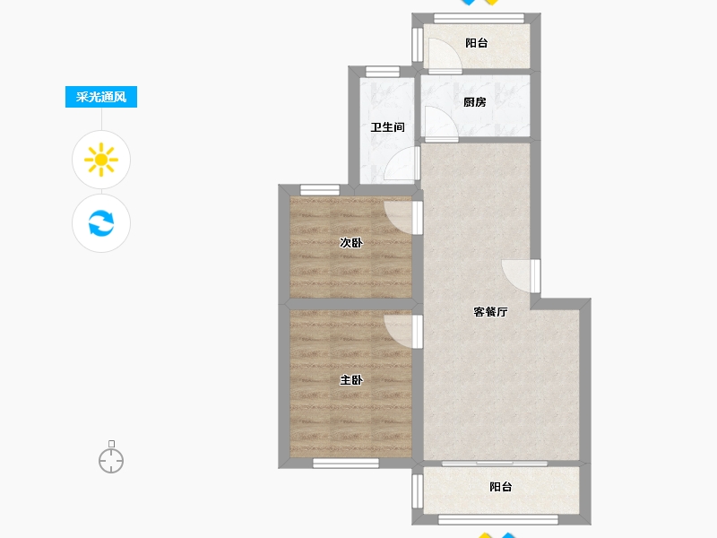 广东省-深圳市-中康生活区-55.38-户型库-采光通风