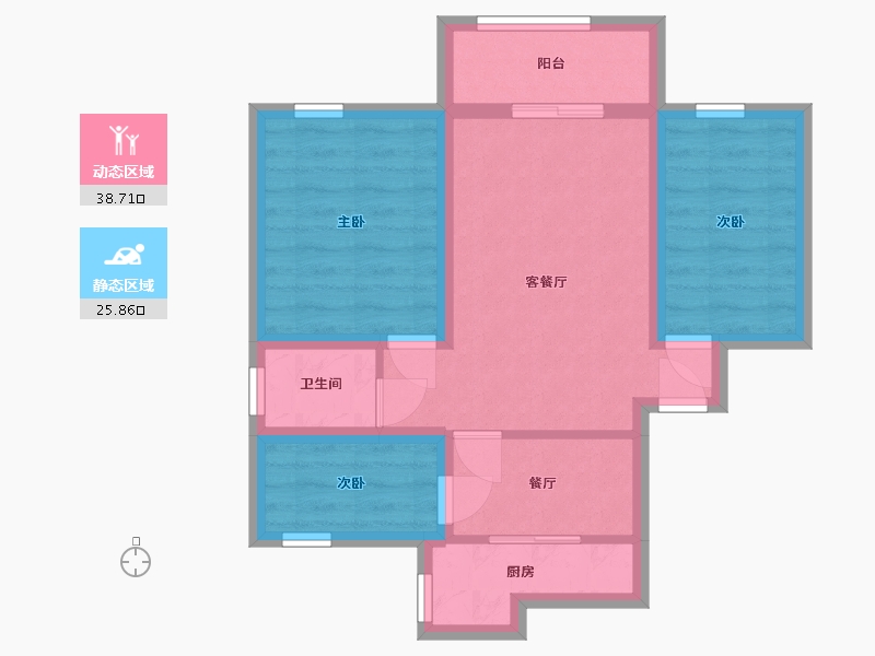 广东省-深圳市-梅兴苑(北区)-56.12-户型库-动静分区