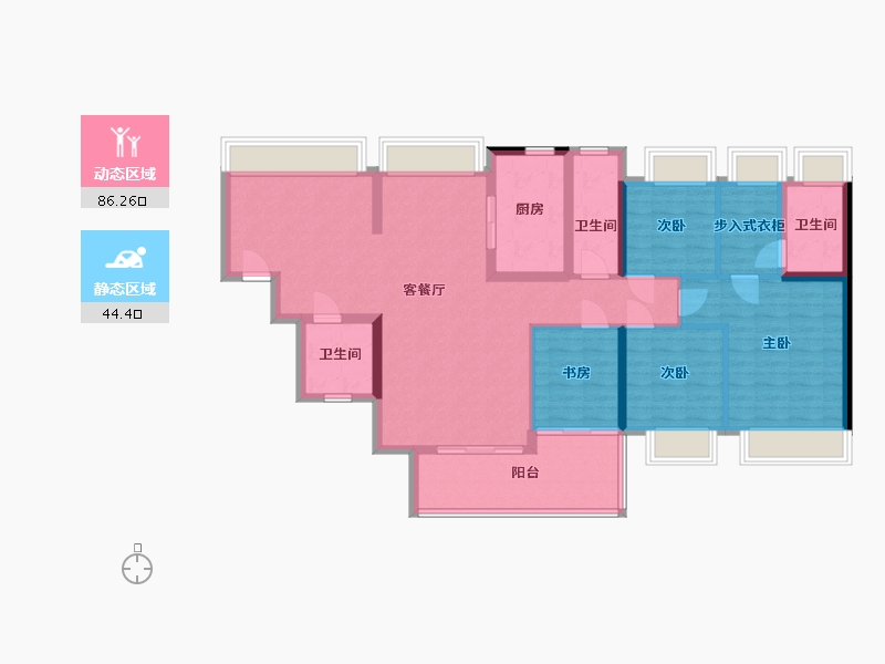 广东省-深圳市-河东骏丰园-154.60-户型库-动静分区