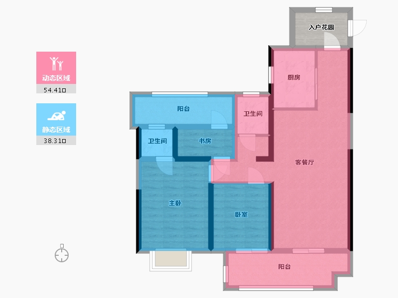 河南省-郑州市-越秀金悦文华-109.00-户型库-动静分区