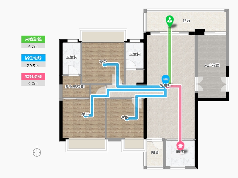 广东省-云浮市-南国丽城-103.91-户型库-动静线