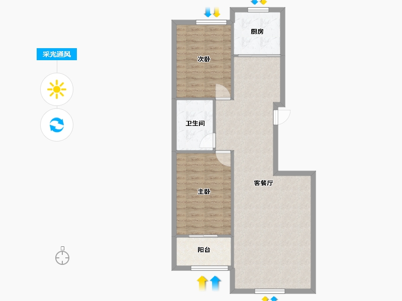 河北省-保定市-紫横家园-东区-83.20-户型库-采光通风