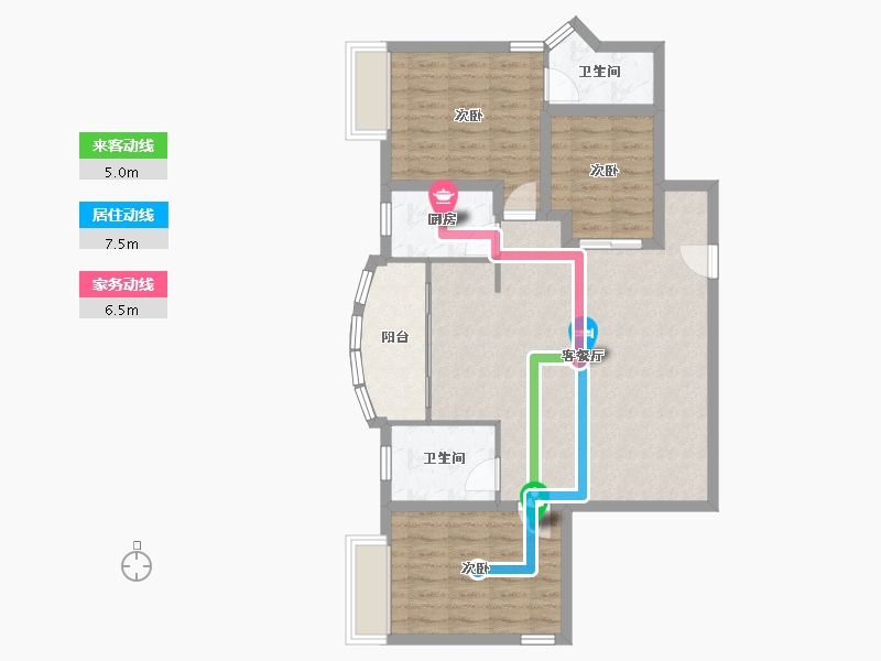 广东省-深圳市-彩云居-87.99-户型库-动静线