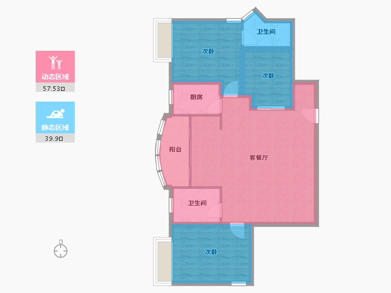 广东省-深圳市-彩云居-87.99-户型库-动静分区