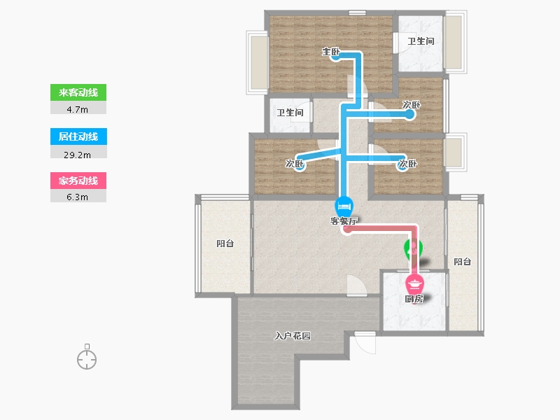 广东省-深圳市-深房传麒山-145.07-户型库-动静线