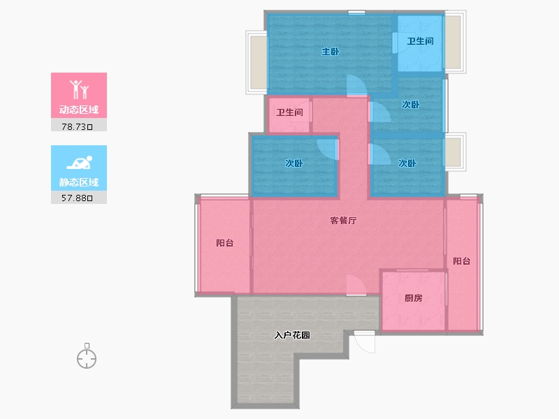 广东省-深圳市-深房传麒山-145.07-户型库-动静分区